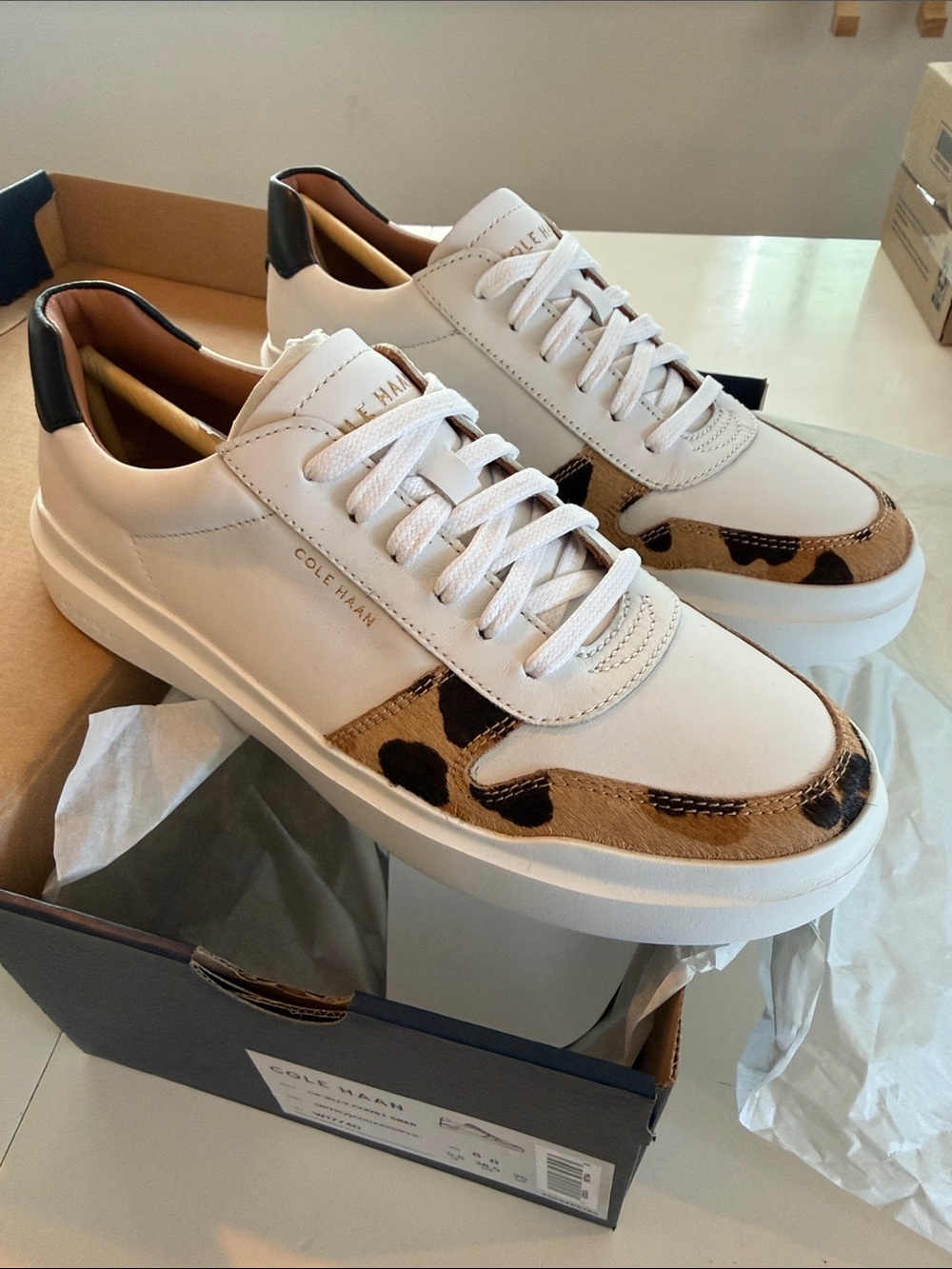 NIB Cole Haan GrandPrø Rally Court White Jaguar Sneakers Sz 8